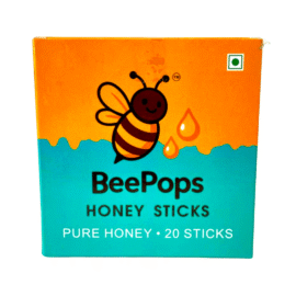 Box of 20 BeePops Honey Sticks made with pure Himalayan honey