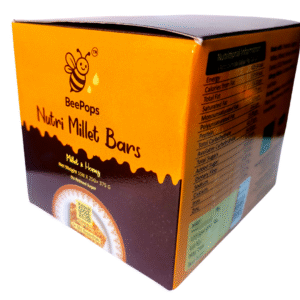 BeePops Nutri-Millet Bars Family Pack – 15 wholesome millet snack bars with peanuts, jaggery, and honey